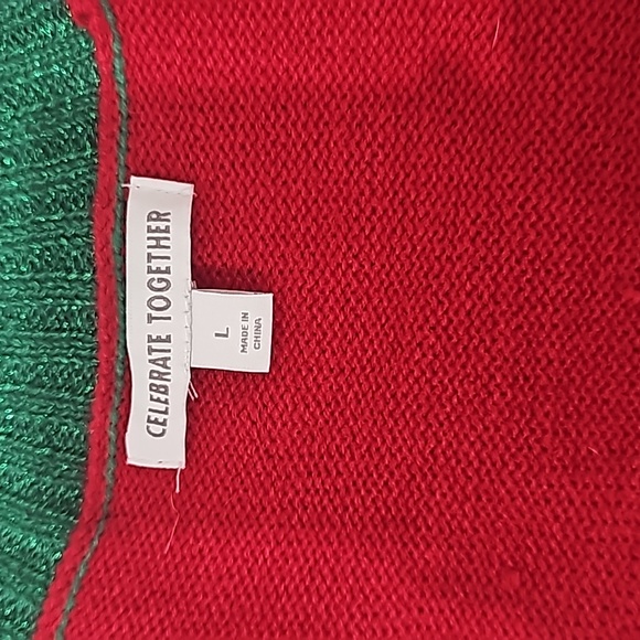 Christmas Sweater Cardigan Snowman Cany Cane Size L NWT - Picture 7 of 9